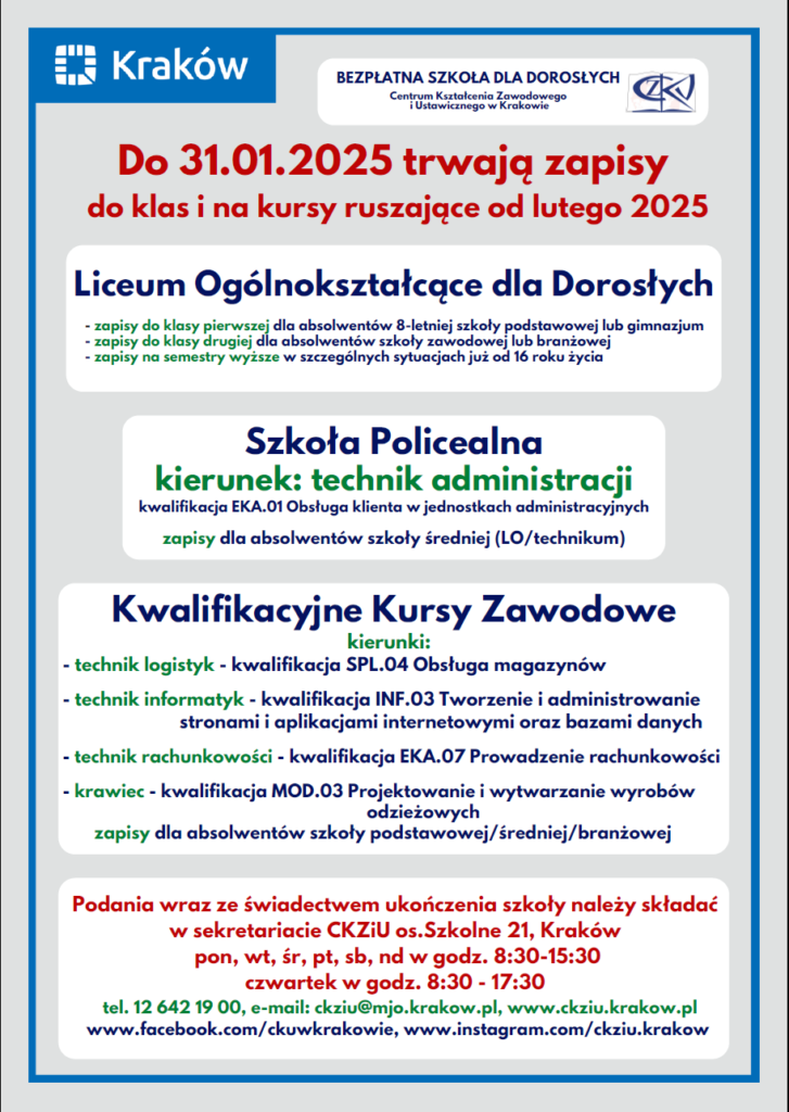 Plakat rekrutacja